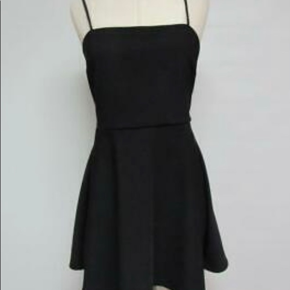 URBAN OUTFITTERS BLACK TIE-BACK MINI DRESS sz L